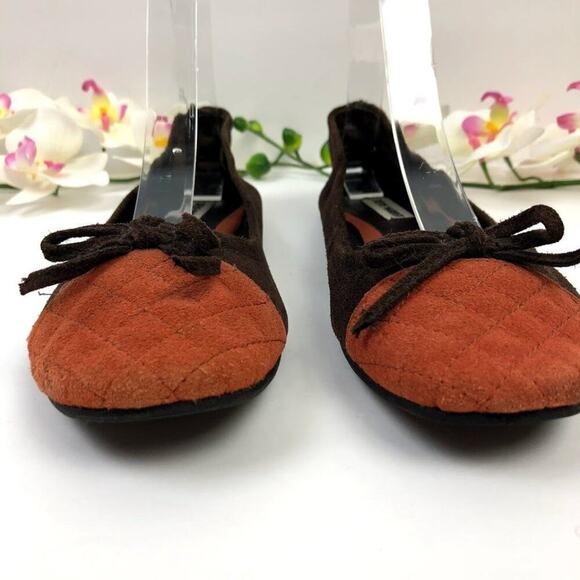 Steve Madden Suede Leather Colorblock Ballet Flats Size 9 - Picture 4 of 8